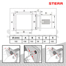 STERR BFS100T-BA - 100 mm Fürdőszoba Ventilátor, Időzítő, 90 m³/h, Fekete