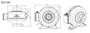 STERR IDC100 - 100 mm Centrifugális Ventilátor, Tartós fém ház, 262 m³/h, 51 W