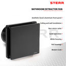 STERR BFS100T-BA - 100 mm Fürdőszoba Ventilátor, Időzítő, 90 m³/h, Fekete