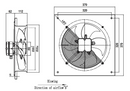 STERR AXF300BG - 300 mm Axiális Ventilátor, védőráccsal, 1750 m³/h, 90 W