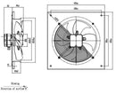 STERR AXF300B - 300 mm Axiális Ventilátor, 1750 m³/h, 90 W