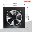 STERR AXF350B - 350 mm Axiális Ventilátor, 2700 m³/h, 135 W