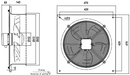 STERR AXF400BG - 400 mm Axiális Ventilátor, védőráccsal, 3700 m³/h, 180 W